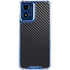 Black Carbon Fiber Specialty Texture Material Moto G 5G (2024) Clear Case